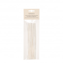 Saqueta com 14 varetas de vime branqueado 18 cm
