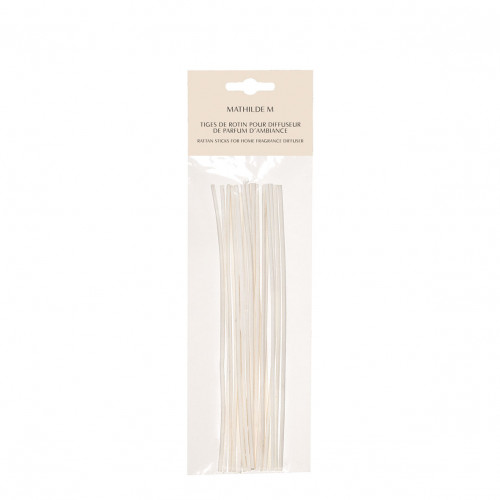 Pack of 14 bleached rattan reeds 18 cm