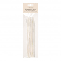 Sacchetto di 18 bastoncini di rattan sbiancato 25 cm