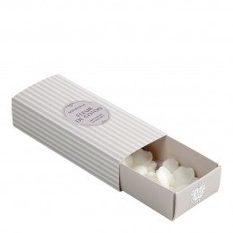 Conjunto de 3 decorações derretíveis em cera perfumada - Flor de Algodão