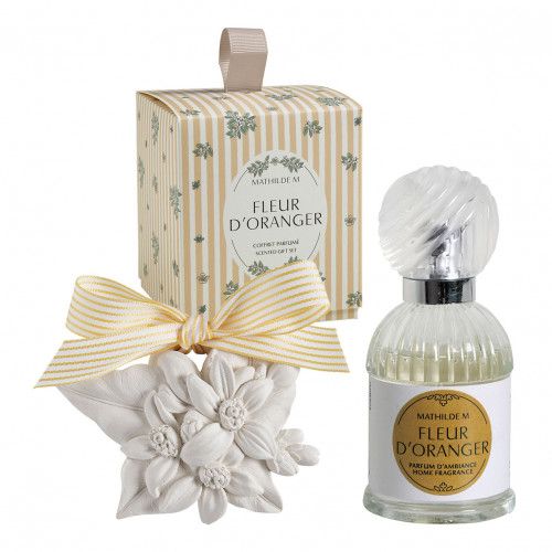 Les Intemporelles en Fleurs Gift Set with 30 ml room fragrance and scented decor - Fleur d'Oranger