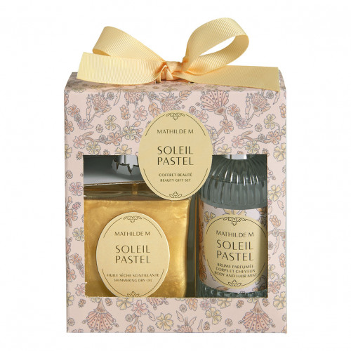 Perfumed set with dry oil and body and hair mist - Soleil Pastel