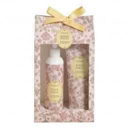 Coffret perfumado de loção corporal e gel de banho - Soleil Pastel