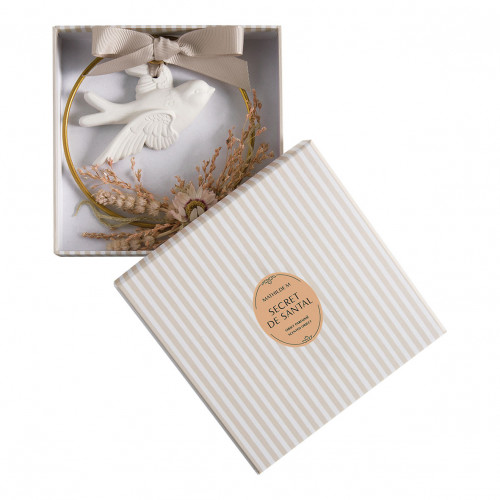 Couronne florale Colombe parfumée - Secret de Santal Couronne florale Colombe parfumée - Secret de Santal