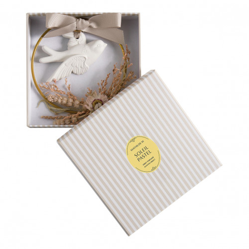 Corona floreale Colomba profumata - Soleil Pastel