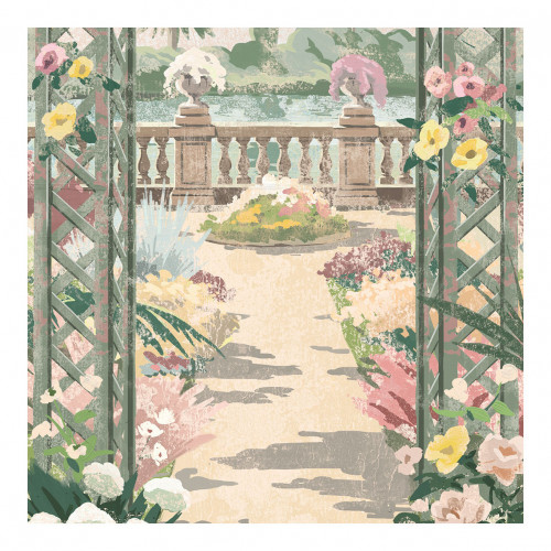 Toile trompe-l'œil - Jardin Bucolique Toile trompe-l'œil - Jardin Bucolique