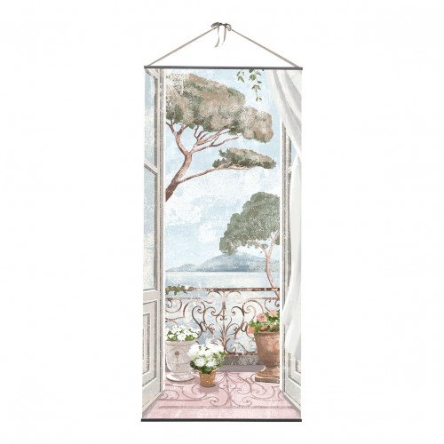 Tela trompe-l'œil - Varanda Mediterrânea