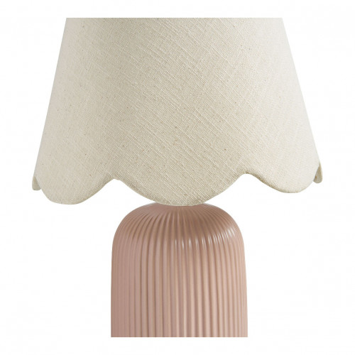 Sibylle ceramic lamp with linen lampshade - Large model - ⌀ 26.5 x 41.5 cm