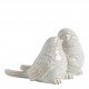 Décoration à poser Oiseaux Amoureux en grès