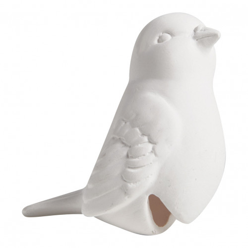 Pájaro para colocar en vaso de bizcocho de cerámica