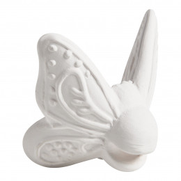 Borboleta decorativa para copo em biscoito de cerâmica
