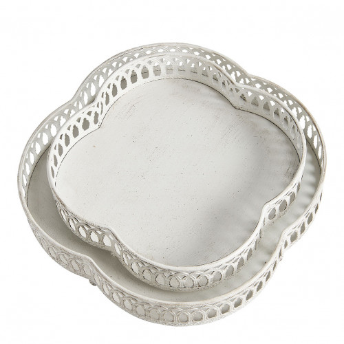 Set of 2 Idylle Metal Trays