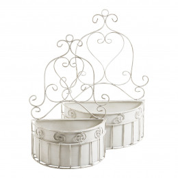 Set of 2 metal wall brackets for plants