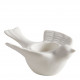Ceramic Biscuit Chickadee Candle Holder - Large Model