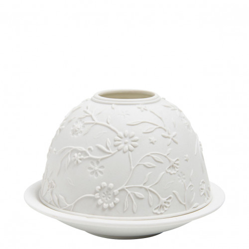 Porta-velas litofania Margarida em biscuit de porcelana