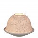 Porta-velas litofania Margarida em biscuit de porcelana