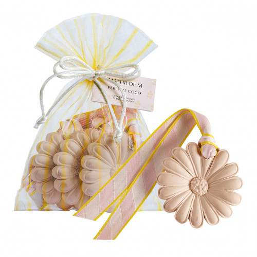 Pouch of 3 scented decorations Bain de Soleil - Perle de Coco
