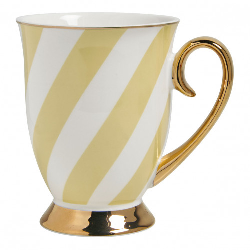 Taza Madame de Récamier rayas pastel - Amarillo