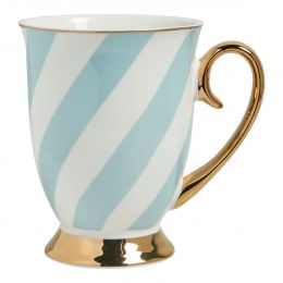 Mug Madame de Récamier rayures pastel - Bleu