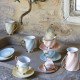 Tasse à thé et sous-tasse Madame de Récamier rayures pastel - Rose