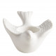 Ceramic Biscuit Chickadee Candle Holder - Large Model