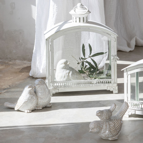 Decorative Stoneware Duo of Birds Ornament