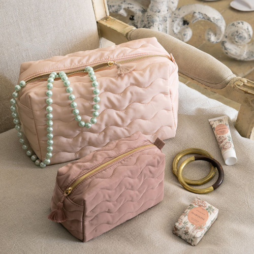 Neceser rectangular Capucine rosa pálido - Modelo pequeño