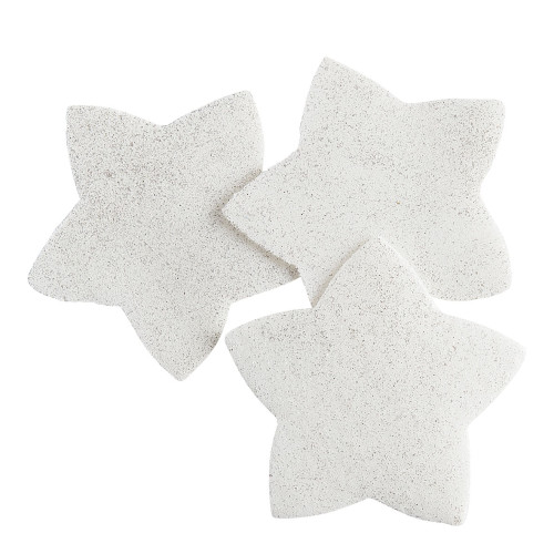 Scatola di foglie di sapone Stelle bianche glitterate - Profumo Rosa