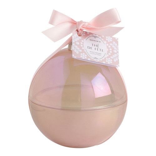 Bougie parfumée Boule de Noël Fête Nacrée 210 g - Thé de Fête Bougie parfumée Boule de Noël Fête Nacrée 210 g - Thé de Fête