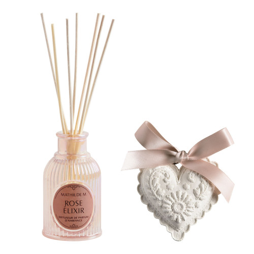 Coffret Diffuseur de parfum d'ambiance Les Intemporelles en Fête - Rose Élixir Coffret Diffuseur de parfum d'ambiance Les Intemporelles en Fête - Rose Élixir