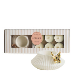 Butterfly candle holder gift set and 6 scented candles - Marquise Butterfly candle holder gift set and 6 scented candles - Marquise