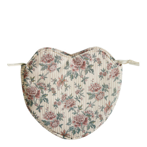 Pochette Cuore in tessuto Marquise