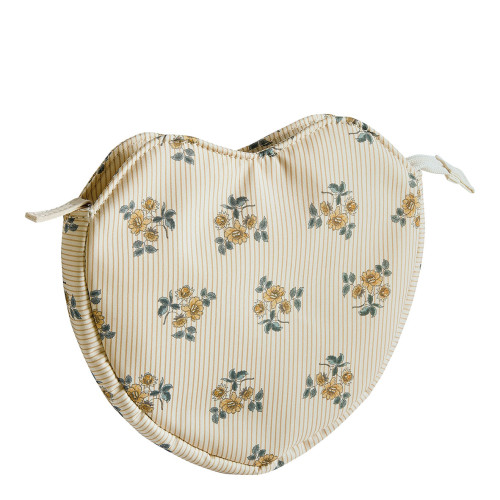 Pochette Cuore in tessuto Fleur de Mandarine