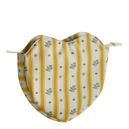Pochette Cœur en tissu Fleur d'Oranger