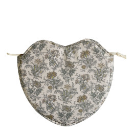 Voile de Lin heart fabric pouch