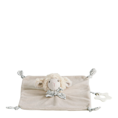 Toudoux Mouton crème avec anneau de dentition Toudoux Mouton crème avec anneau de dentition