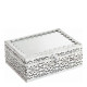 Caixa de joias retangular Preciosa em metal branqueado