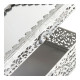 Precious rectangular jewelry box in whitened metal