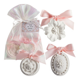 Pearly Celebration pouch with 3 scented decorations - Thé de Fête