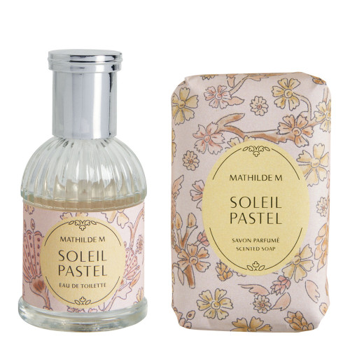 Neceser de belleza agua de colonia 30 ml y jabón Cachemira Exquisito - Soleil Pastel