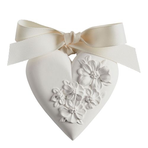 Decoração perfumada Coração Floral - Modelo grande - Madeira de Caxemira