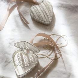 Boîte Cœur et décor parfumé - Bois de Cachemire