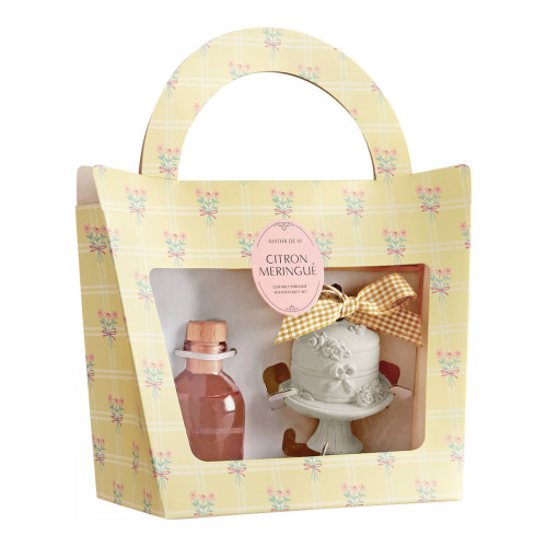 Fragrance Diffuser Gift Set 50 ml and Gourmandises d'Été Decoration - Citron Meringué