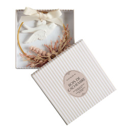 Couronne florale Colombe parfumée - Bois de Cachemire