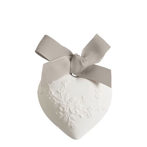 Decorado perfumado Corazón Bordado - Fleur de coton
