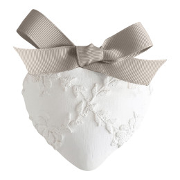 Décor parfumé Cœur Brodé - Fleur de coton