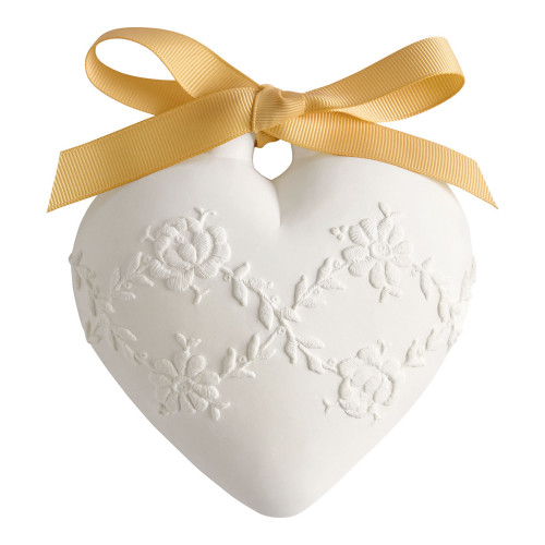 Décor parfumé Grand Cœur brodé - Douceur d'Ambre