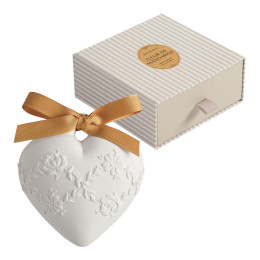Decorado perfumado Gran Corazón bordado - Fleur de Mandarine