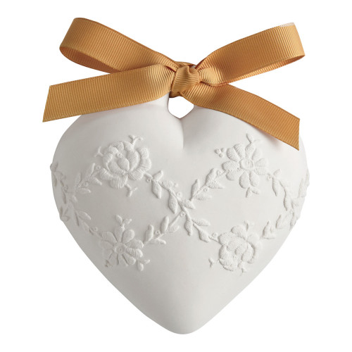 Decorado perfumado Gran Corazón bordado - Fleur de Mandarine