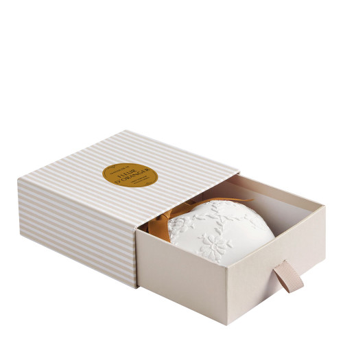 Scented Decoration Large Embroidered Heart - Fleur d'Oranger